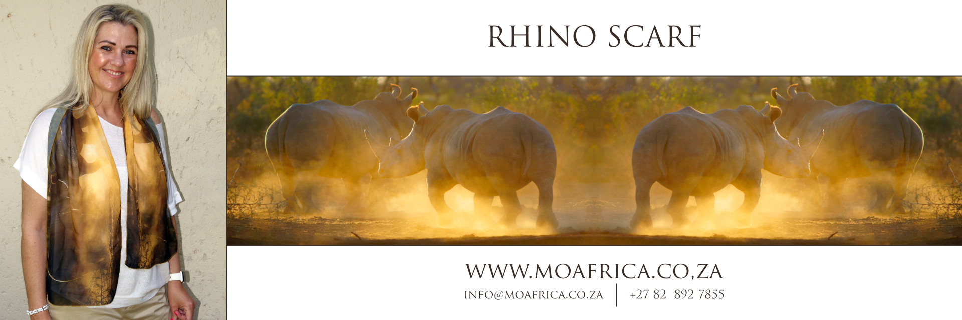 Rhino Scarf - Memoirs of Africa Photography